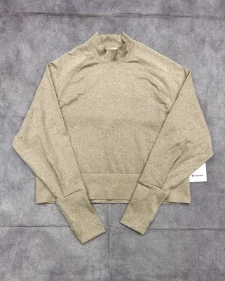 Lululemon Women's Engineered Warmth Pullover Size 12 Tan |LW3DWPS| - Image 1 of 3