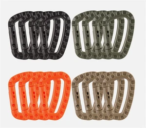 TACTICAL CCARABINERS -BUCKLE D-RING CARABINA CARABINER CLIPS CLIMBING HOOKS - Picture 1 of 28