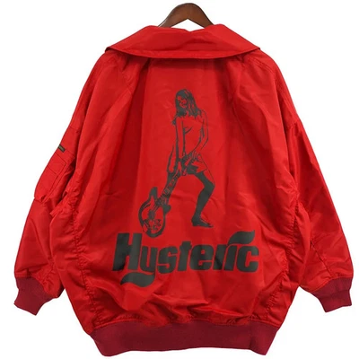 Hysteric Glamour AW Rider's Blouson Logo Hysteric Girl Print MA-1 Rider's Jacket - Image 1 of 4