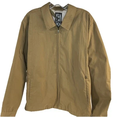 Vintage Volcom Stone Mens Size Large Faded Surf Skateboard Bomber Jacket Brown - Image 1 of 4