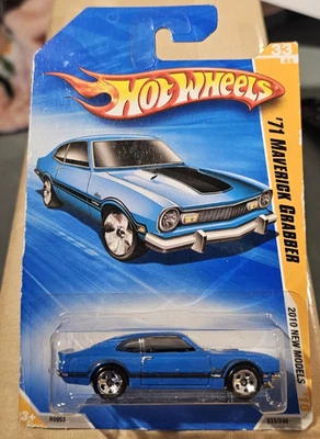  Hot Wheels #33 Nuevos Modelos 33/44 '71 MAVERICK GRABBER Variante Azul con 5 Radios Foto 1 de 3