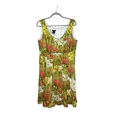 Vestido New Directions Mujer 14W Verde Floral Sin Mangas Solero Invitado Boda Foto 1 de 4