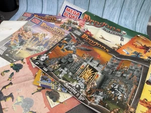 Mega Bloks Dragons Krystal Wars Bundle Lot Instruction Manual/Booklets Used - Picture 1 of 4