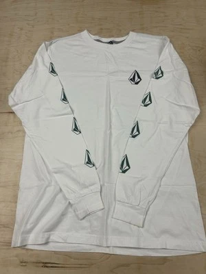 Volcom Collectable Logo White with Green Stones Long Sleeve Shirt - Men’s L - Image 1 of 4