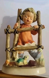 Vintage NAPCO At The Fence Porcelain Figurine Hummel Style - Picture 1 of 5