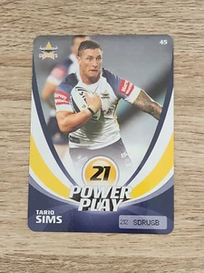 2013 NRL Power Play Trading Card Common Cowboys Tariq Sims - Picture 1 of 1