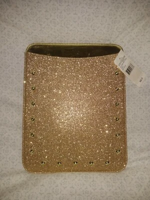 Hermosa funda dorada brillante Steve Madden nueva con etiquetas para iPad, lector electrónico, Kindle, etc. Foto 1 de 4