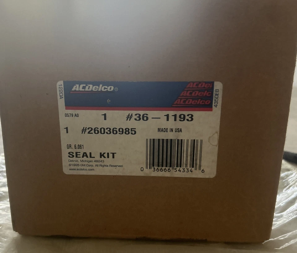 KIT MALETERO ACDELCO 36-1193 NUEVO, EJE TRACCIÓN DELANTERA GM 26036985 GR 6.061 Foto 1 de 1