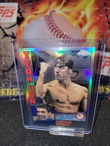 2024 Topps Chrome US Olympics 1984 Topps #84T-5 Michael Phelps - Picture 1 of 2