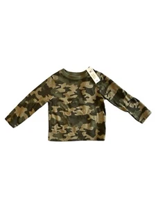Camiseta GARANIMALS Niño Manga Larga Verde Camuflada Talla 24M Nueva Con Etiquetas - Imagen 1 de 4