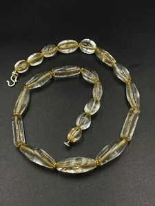 old antique ancient beautiful crystals quartz beads necklace from Burma original - Picture 1 of 12