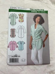 Easy to sew Simplicity 2255 Misses Gr. 6, 8, 10, 12, 14 Tunika Shirt Muster - Bild 1 von 4