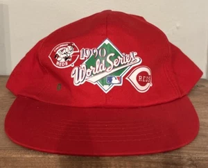 Cappello berretto baseball vintage 1990 MLB Cincinnati Reds World Series nuovo con etichetta - Foto 1 di 8