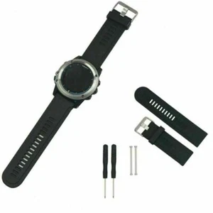 Correa de reloj de silicona + herramientas para reloj GPS Garmin Fenix 3 Fenix 2 Quatix 3 - Imagen 1 de 10