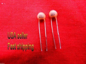 12 pcs -  .022uf (0.022uf) 50v  disc ceramic capacitors (rd) - Picture 1 of 1