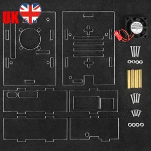 For Raspberry Pi 5 Acrylic Case Protective Shell with Cooling Fan (model B) - Afbeelding 1 van 11