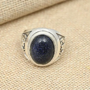 Sunstone Gemstone Men's Ring 925 Silver Handmade Statement Men's Ring HA154 - Picture 1 of 4