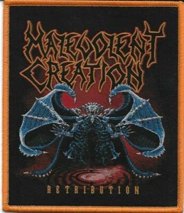 MALEVOLENT CREATION - Retribution *ORANGE Borders* - Woven Patch / Aufnäher - Bild 1 von 1