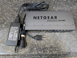 Netgear Prosafe 8 port gigabit switch gs108P - Picture 1 of 4