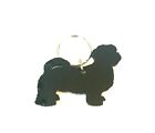 Shi Tzu Dog Keyring Bag Charm Lanyard Keychain Gift In Black