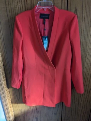 Blazer/Abrigo/Chaqueta Grande Coral Maxazria Nuevo con Etiquetas $298 BCBG Foto 1 de 4