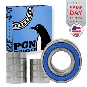 (10) 6205-2RS Premium Rubber Seal Ball Bearing C3 EMQ, 25x52x15, 6205 2RS 6205rs - Picture 1 of 11