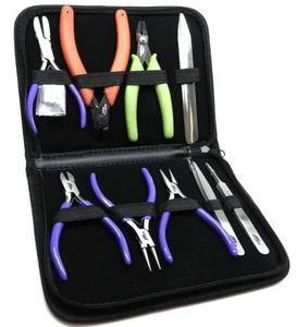 SUPERIOR BEADER’S Tool Kit Jewelry Making Beading Tools Set of 9 Bead Tools JTS - Picture 1 of 11