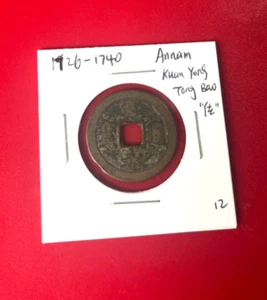1726-1740 JAPAN KUAN YONG TONG BAO SADO MINT " 佐” ON THE BACK GENUINE - Picture 1 of 2