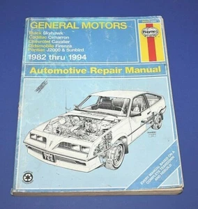 Haynes Manual GM J-Cars 1982-1994 Skyhawk Cavalier Sunbird Cimarron Firenza - Picture 1 of 2