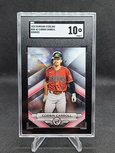 2023 Bowman Sterling Corbin Carroll RC SGC 10 GEMME NUOVO DI ZECCA - Diamondbacks ROTY - Foto 1 di 2