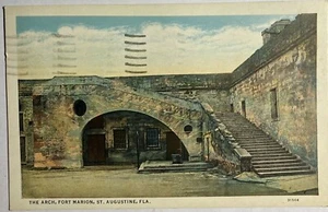 Postal de colección de St Augustine The Arch Fort Marion Florida FL años 50 - Imagen 1 de 2