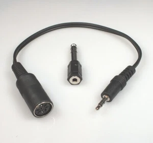 Juego de adaptadores - Conector de cubo a jack 3,5 y 6,3 mm - estéreo - Auriculares - ¡EXCELENTE! - Imagen 1 de 2