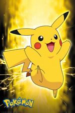 Pokemon - TV Show / Gaming Poster (Pikachu Jumping) (Size: 24" X 36")