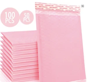 5 pièces sac enveloppe à bulles rose enveloppe à bulles en plastique étanche - Foto 1 di 2