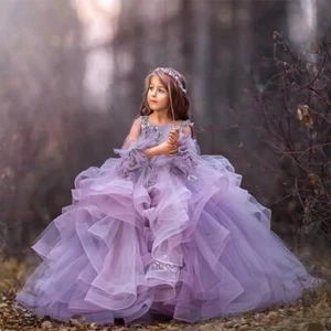 vestido de flores para niñas , vestido de saten , vestido de fiesta 6T - Picture 1 of 3