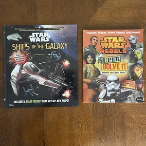 2 Star Wars Bücher-Schiffe der Galaxie & Rebellen Super Solve It Aktivitätsbuch - Bild 1 von 7