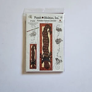 Reindeer Advent Calendar Quilt Pattern w/ Embroidered Numbers by Patch Abilities - Picture 1 of 2