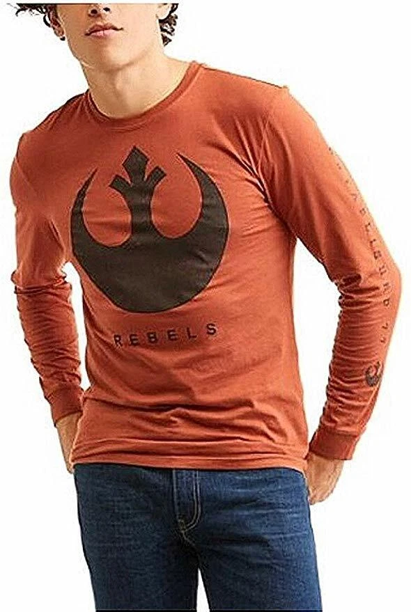 Camiseta Star Wars The Last Jedi Rebel Logo Naranja Manga Larga Gráfica Nueva  Foto 1 de 1
