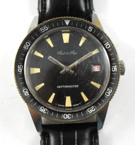 Vintage Croton Depthmaster "Paul De Pree" Private Dial Diver Wrist Watch lot.rj - Picture 1 of 10