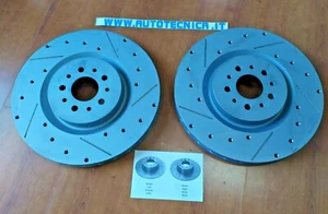 DISCHI FRENO ANTERIORI ALFA ROMEO GT e 147 GTA 330 x 32 FORATI E BAFFATI SPORT - Picture 1 of 4