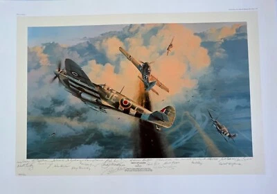 Greycap Leader Robert Taylor LE Print Signed by 20+ Canadian Fighter Pilots - Image 1 of 4