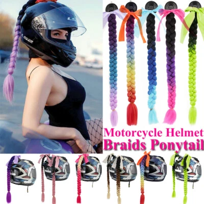 Coloured Cute&Cool Motorcycle Motorbike For Helmet Braids Ponytail With Suction - Image 1 of 4