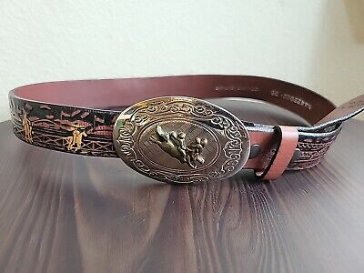 Vintage Nocona Leather Cowgirl Silver Heart W...