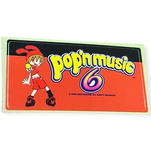 Sony PlayStation 1 Ps1 Pop’n Music 6 Bemani Konami Official Memory Card Sticker - Picture 1 of 1