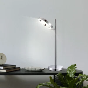 Lampada Da Tavolo LED 9W Classica Con Interruttore In Cromato E Acrilico Nuova - Foto 1 di 5