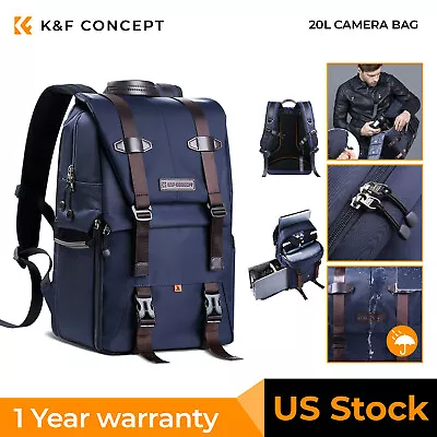 K&F Concept DSLR Camera Backpack Travel Bag Case Waterproof Outdoor Photography - Image 1 of 4