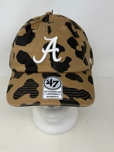 Alabama Crimson Tide, ‘47 Brand Hat Cap Clean Up, Womens Leopard Cheetah [NWOT) - Picture 1 of 6