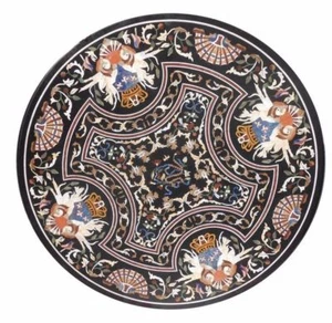 52" Center Marble Table Top Pietra Dura Inlay Handmade Work Home Decor - Picture 1 of 1