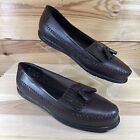 Dr. Scholls Comfort Shoes 10M Brown Leather Moccasin Loafer Fringe E23-4P