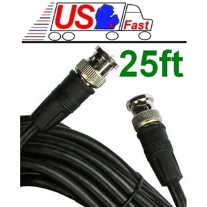 25ft/feet/foot HD-SDI RG59 Video Cable D BNC Male~M 75ohm 7.6M/8Meter Cord/Wire - Picture 1 of 1